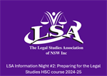 LSA Information Night #2: Preparing for the Legal Studies HSC course 2024-25